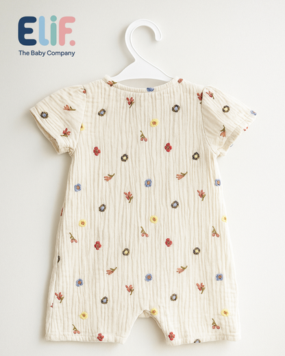 Muslin Embroidery Playsuit